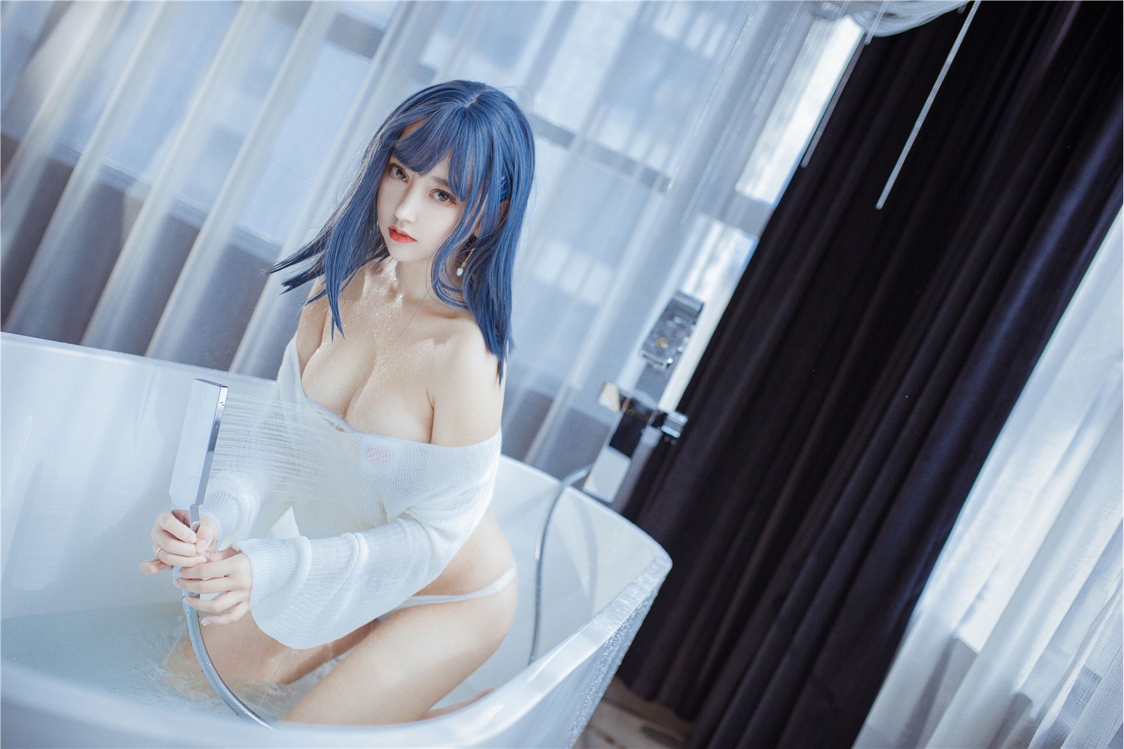 Cosplay expired rice noodle meow bathtub(5)