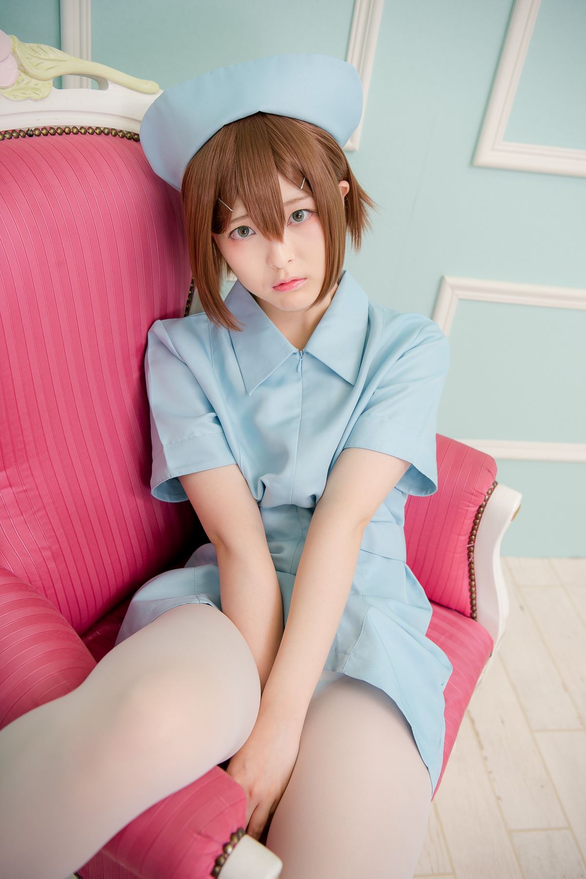 Cosplay intern nurse white silk(3)