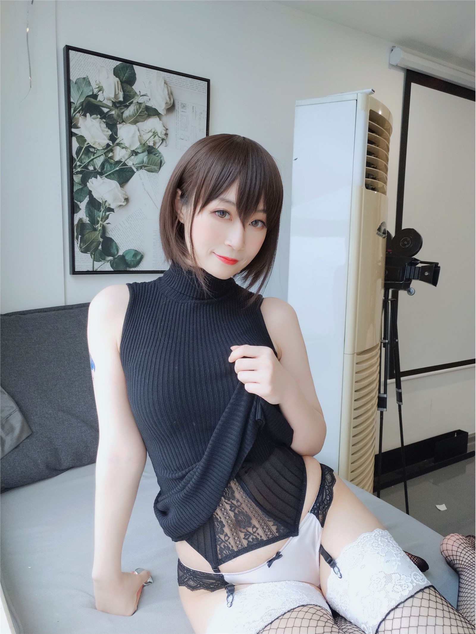 Cosplay silver 81 - Black hip skirt(6)