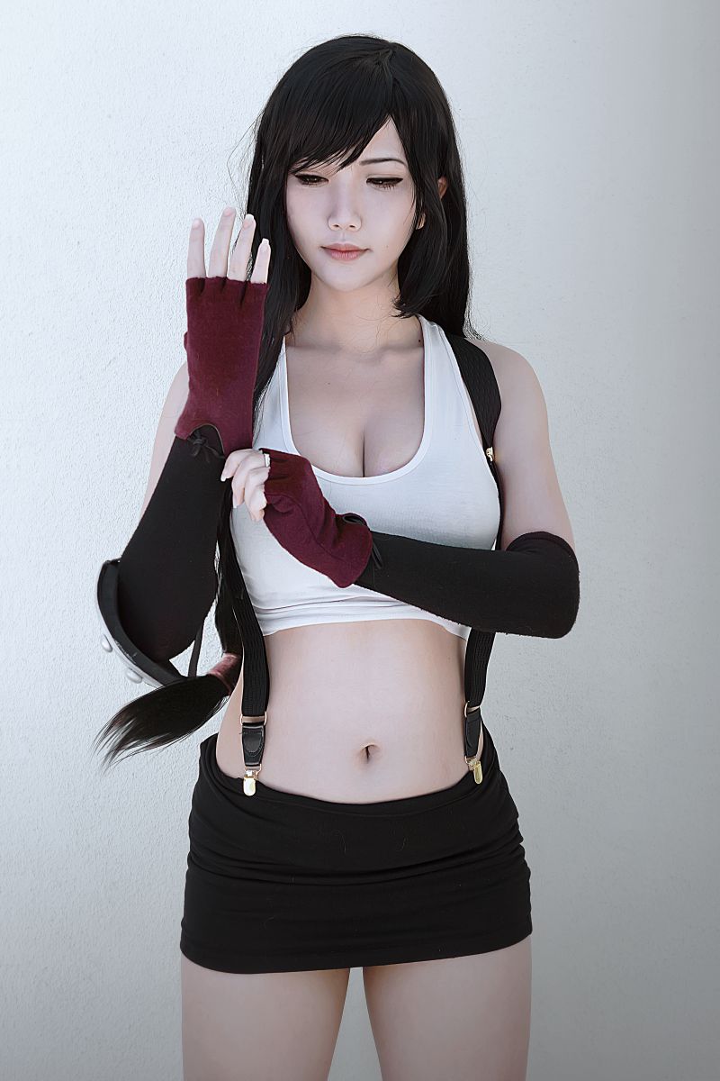 CosplayHana兔子-COS Tifa Lockhart（最终幻想七）(1)