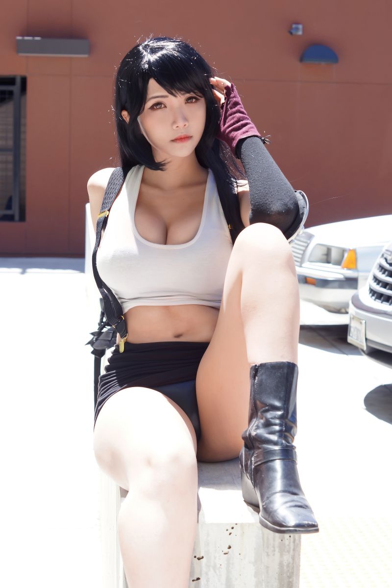 CosplayHana兔子-COS Tifa Lockhart（最终幻想七）(2)