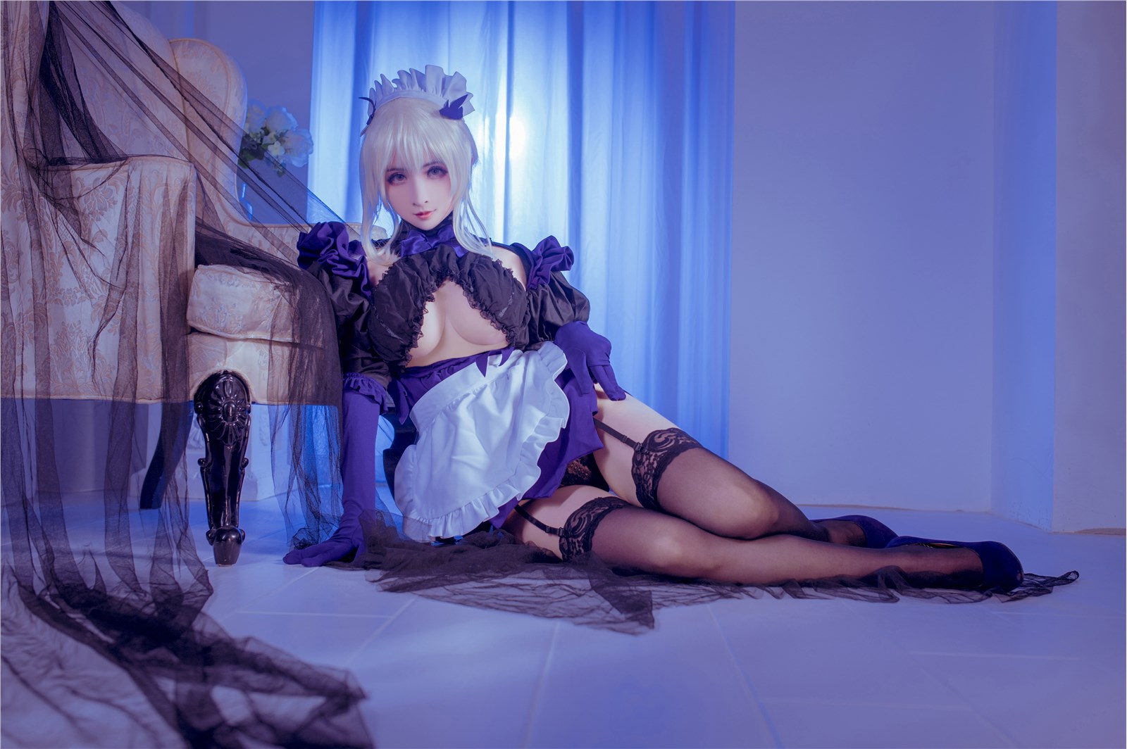 Cosplay rioko liangliangzi - black gun maid(19)