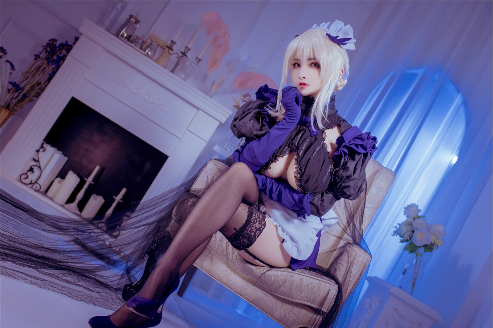 Cosplay rioko liangliangzi - black gun maid(6)