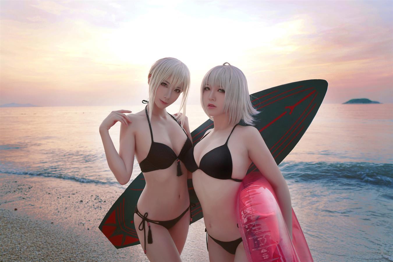 Cosplay half, soso beach swimsuit(14)