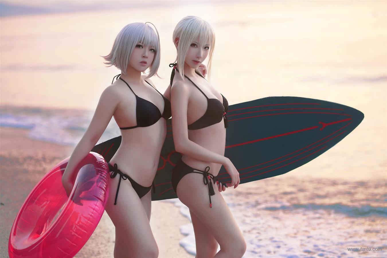 Cosplay half, soso beach swimsuit(18)