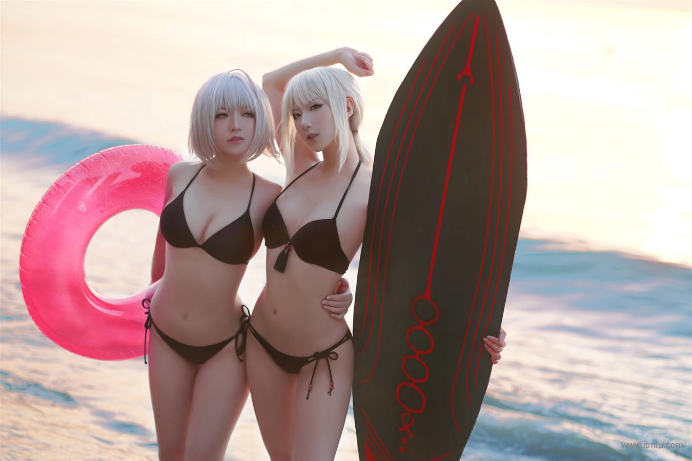 Cosplay half, soso beach swimsuit(21)