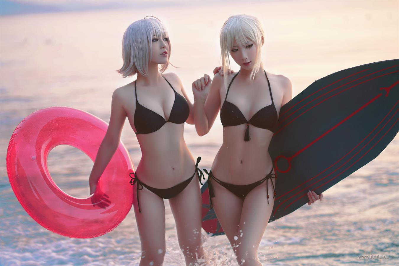 Cosplay half, soso beach swimsuit(22)