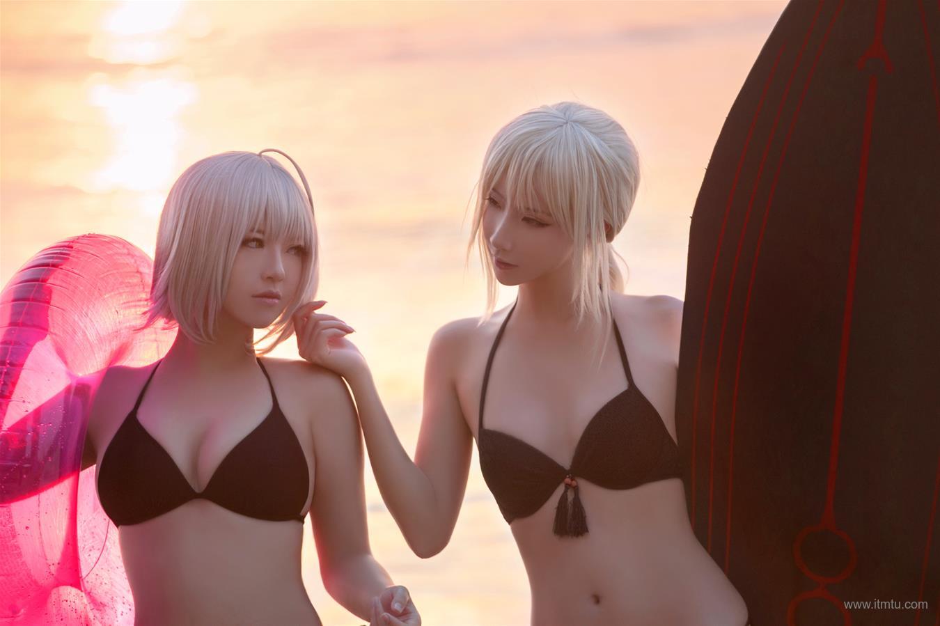 Cosplay half, soso beach swimsuit(8)