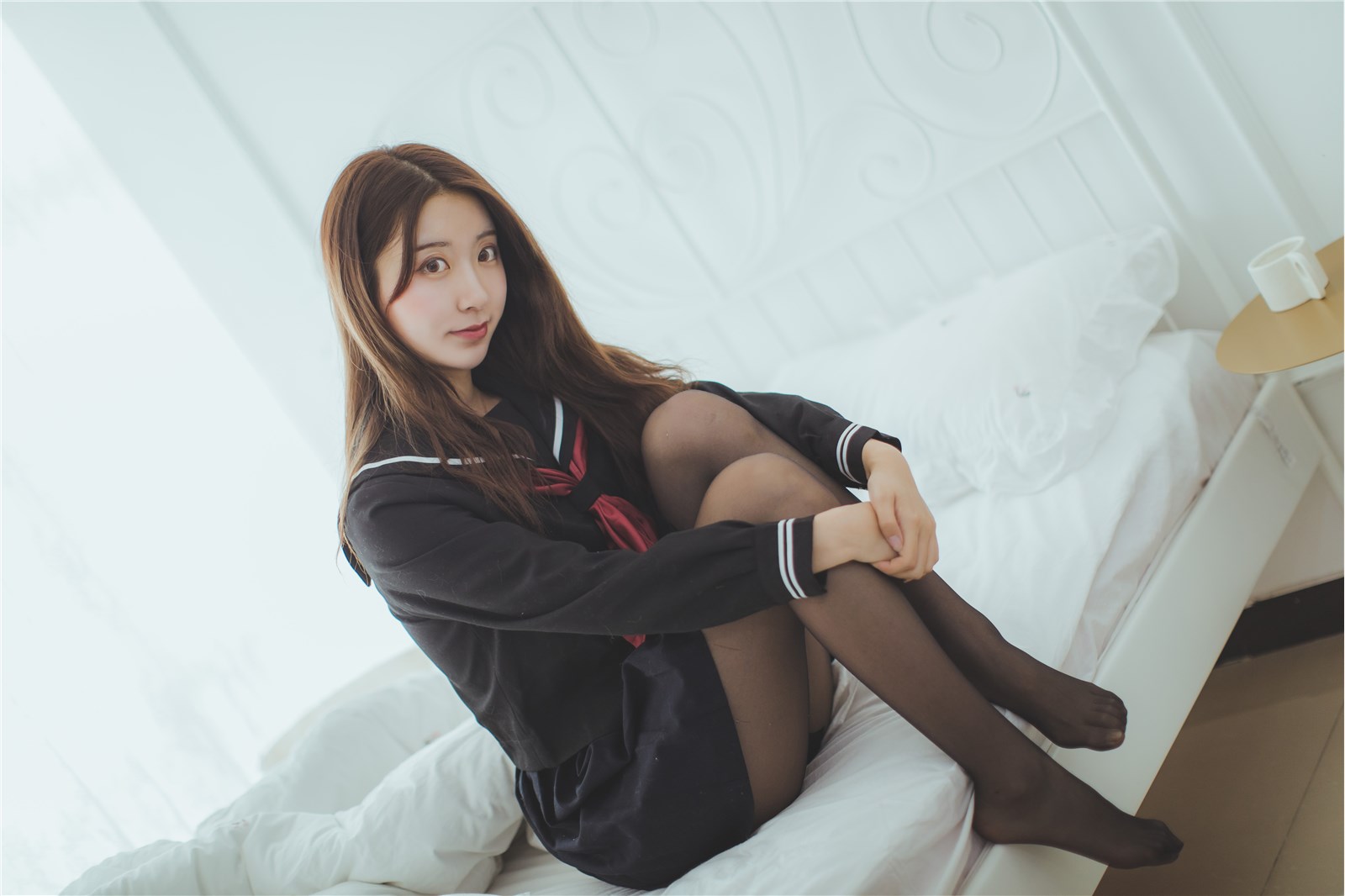 Heichuan black silk sailor suit(50)