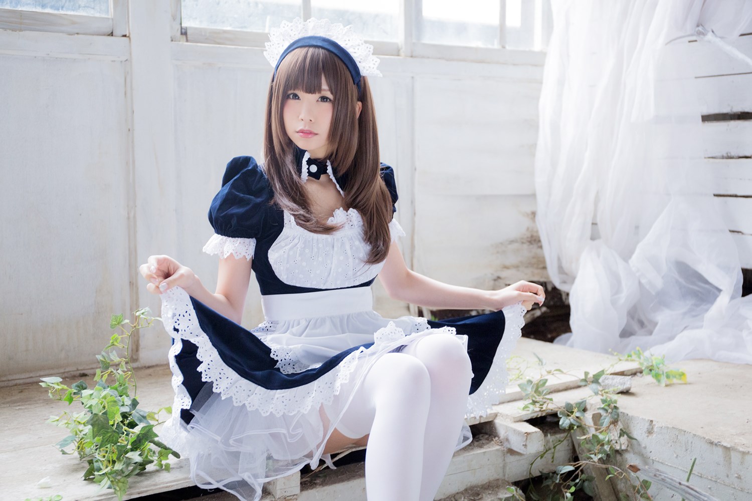 White silk maid of rabbit play picture series 2(32)