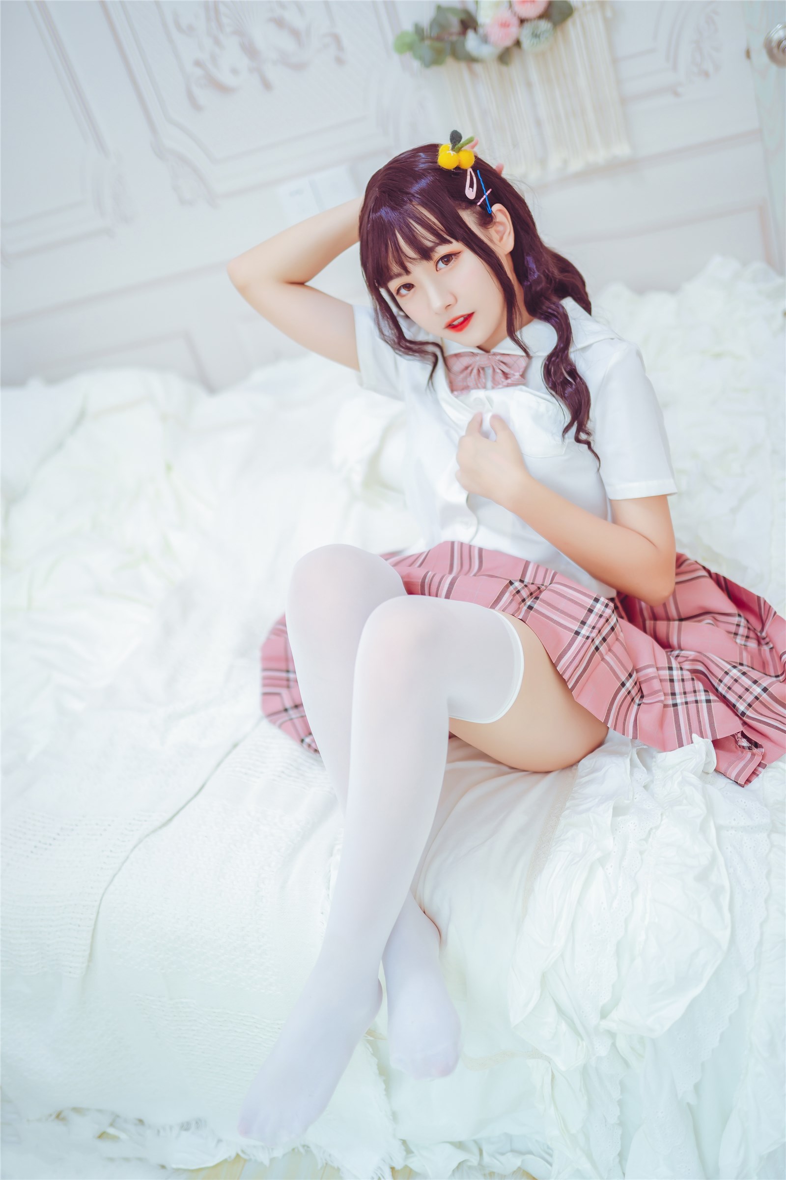 Cosplay meow sugar image vol.001 white silk over the knee(38)