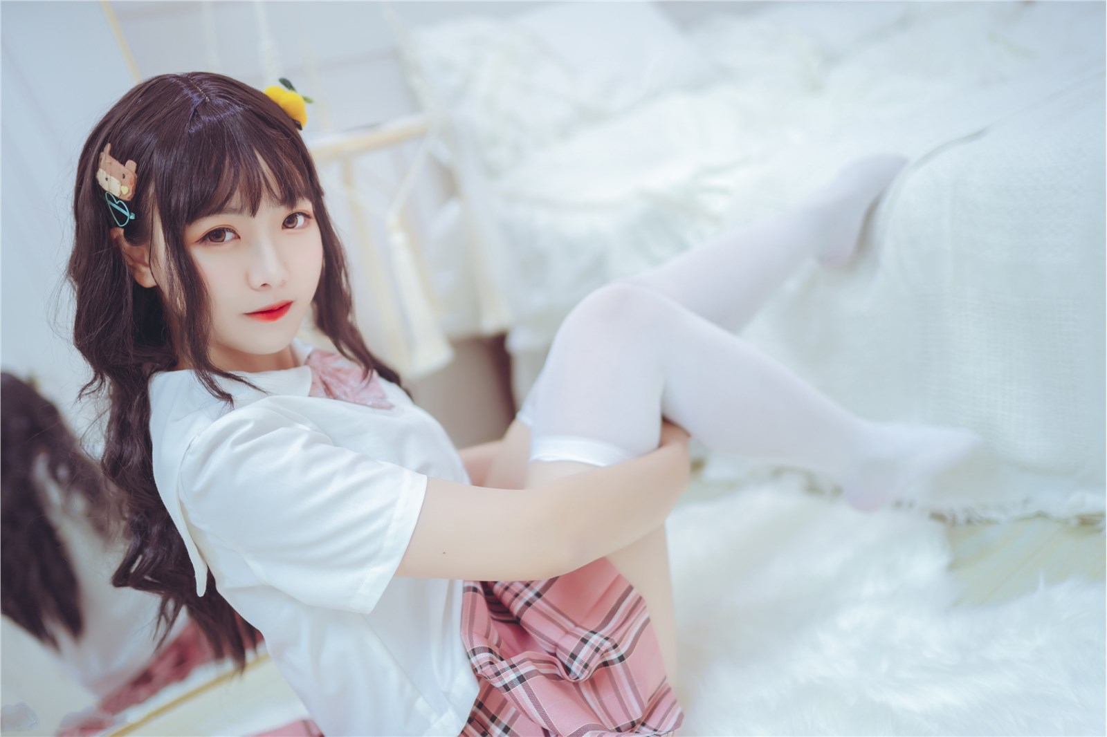 Cosplay meow sugar image vol.001 white silk over the knee(39)