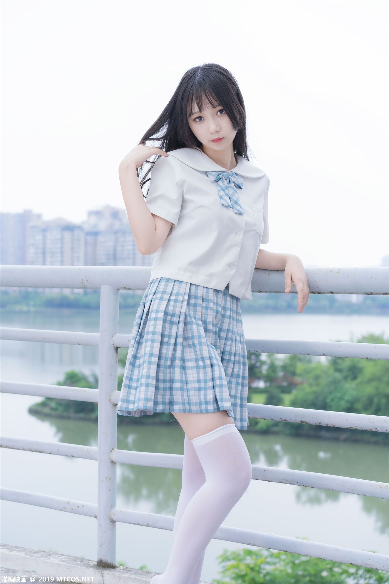 Cosplay sugar map vol.015 white silk plaid skirt(1)