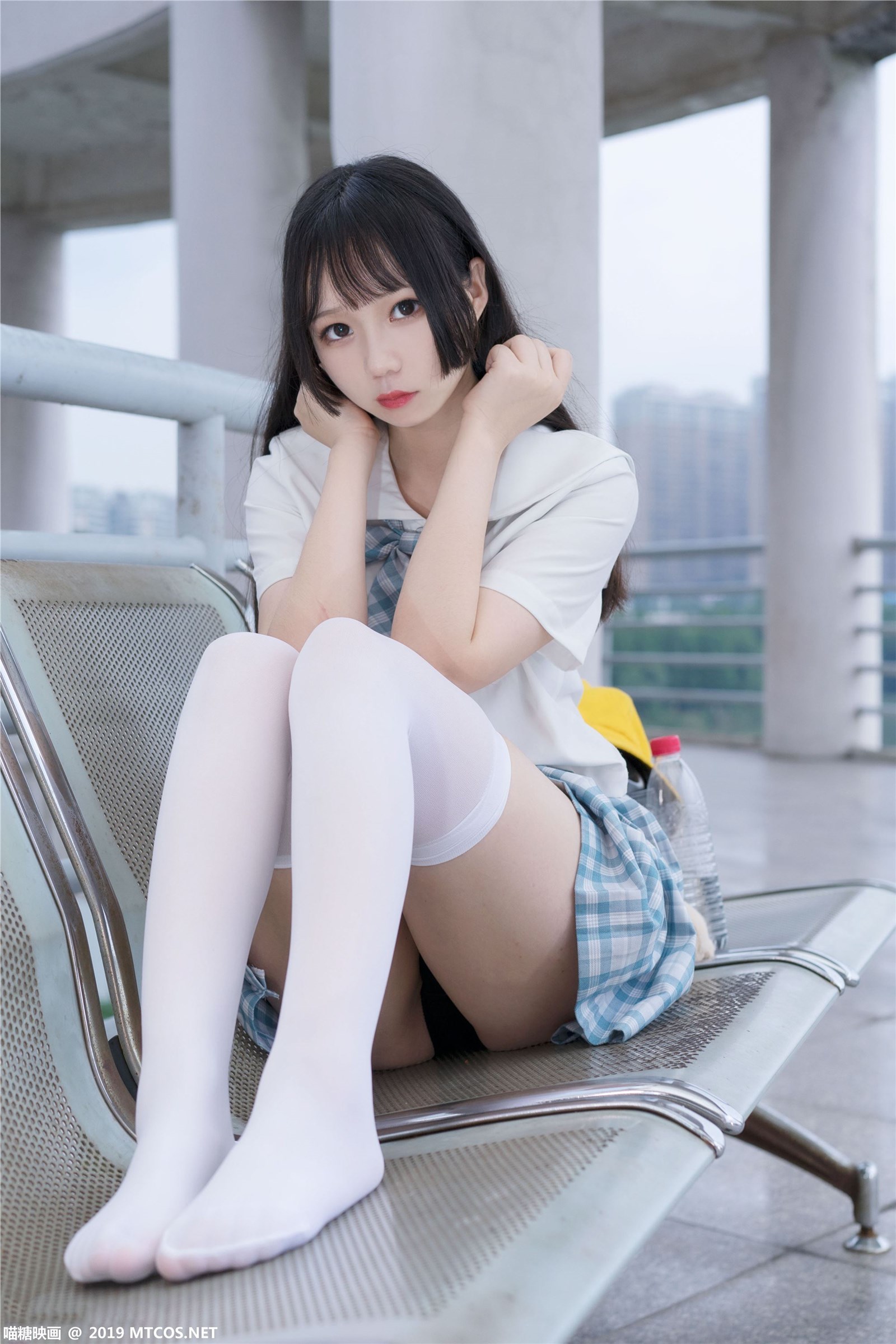 Cosplay sugar map vol.015 white silk plaid skirt(28)