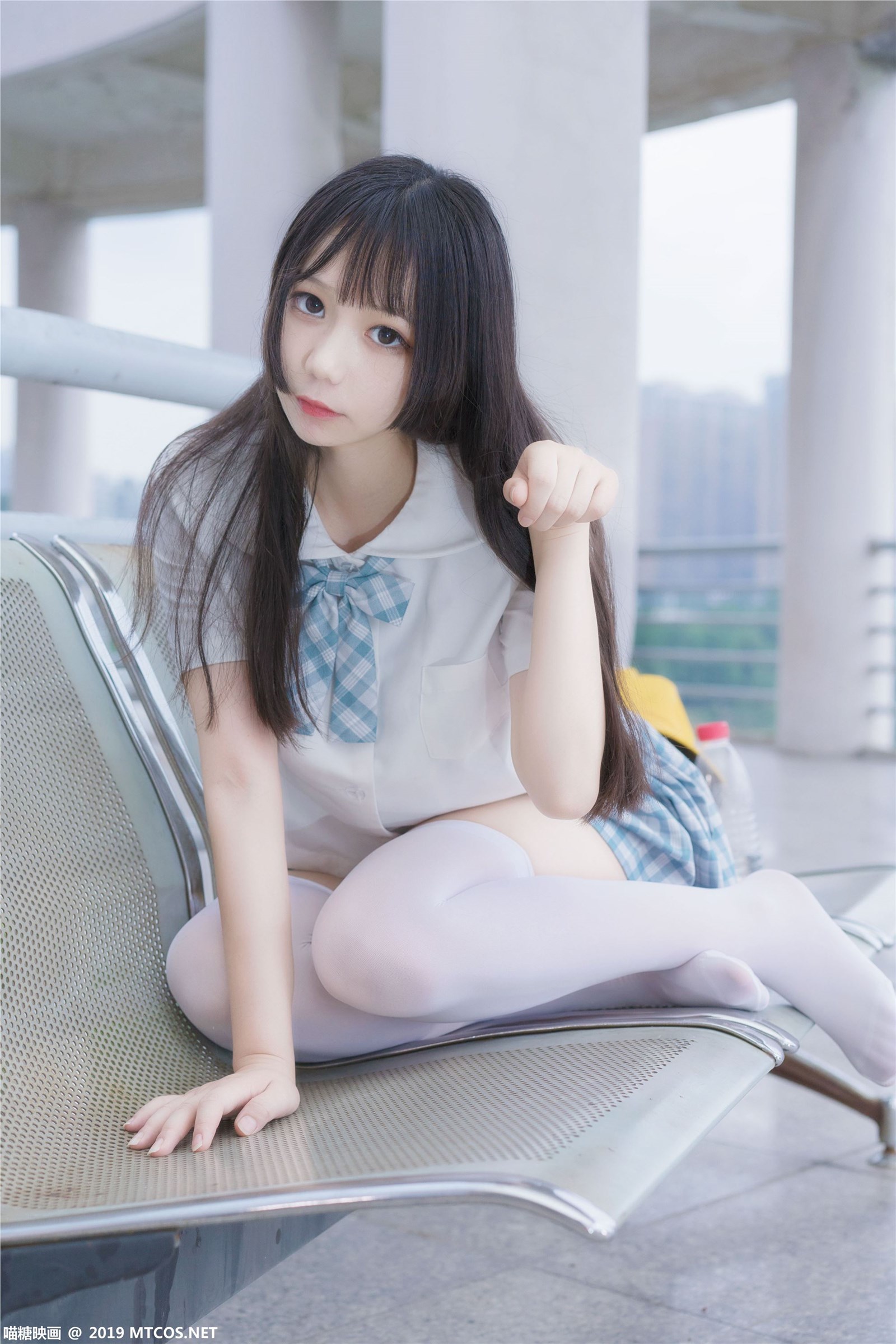 Cosplay sugar map vol.015 white silk plaid skirt(38)