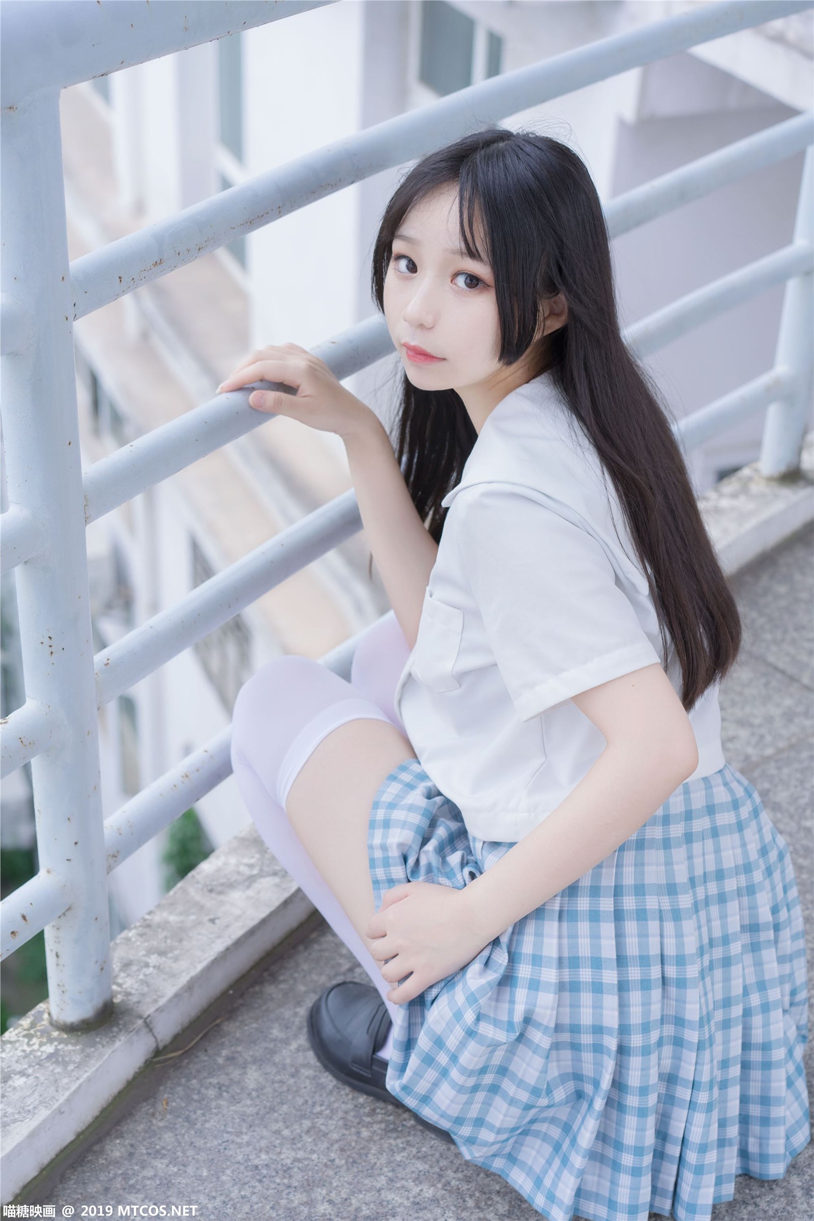 Cosplay sugar map vol.015 white silk plaid skirt(4)