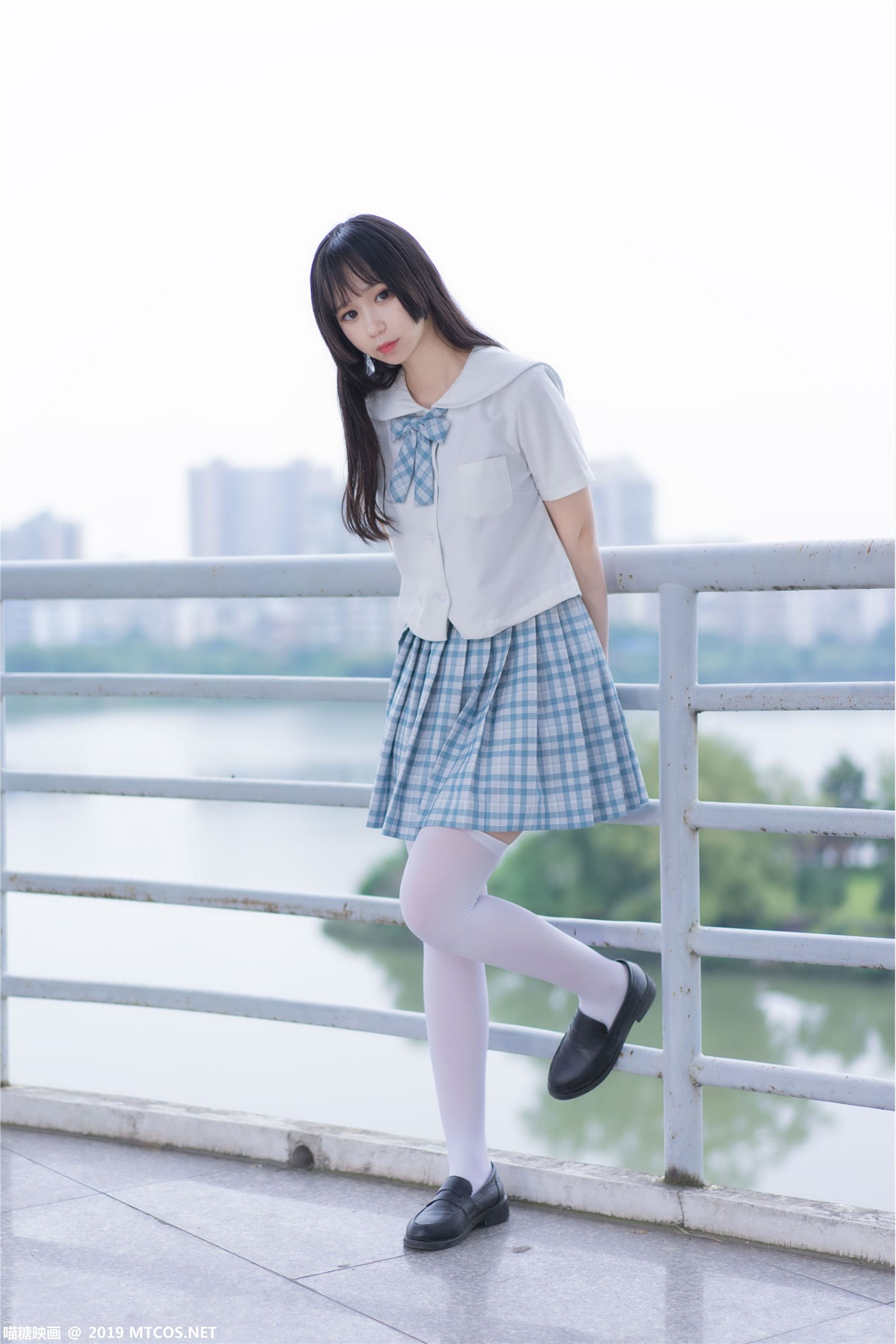 Cosplay sugar map vol.015 white silk plaid skirt(7)