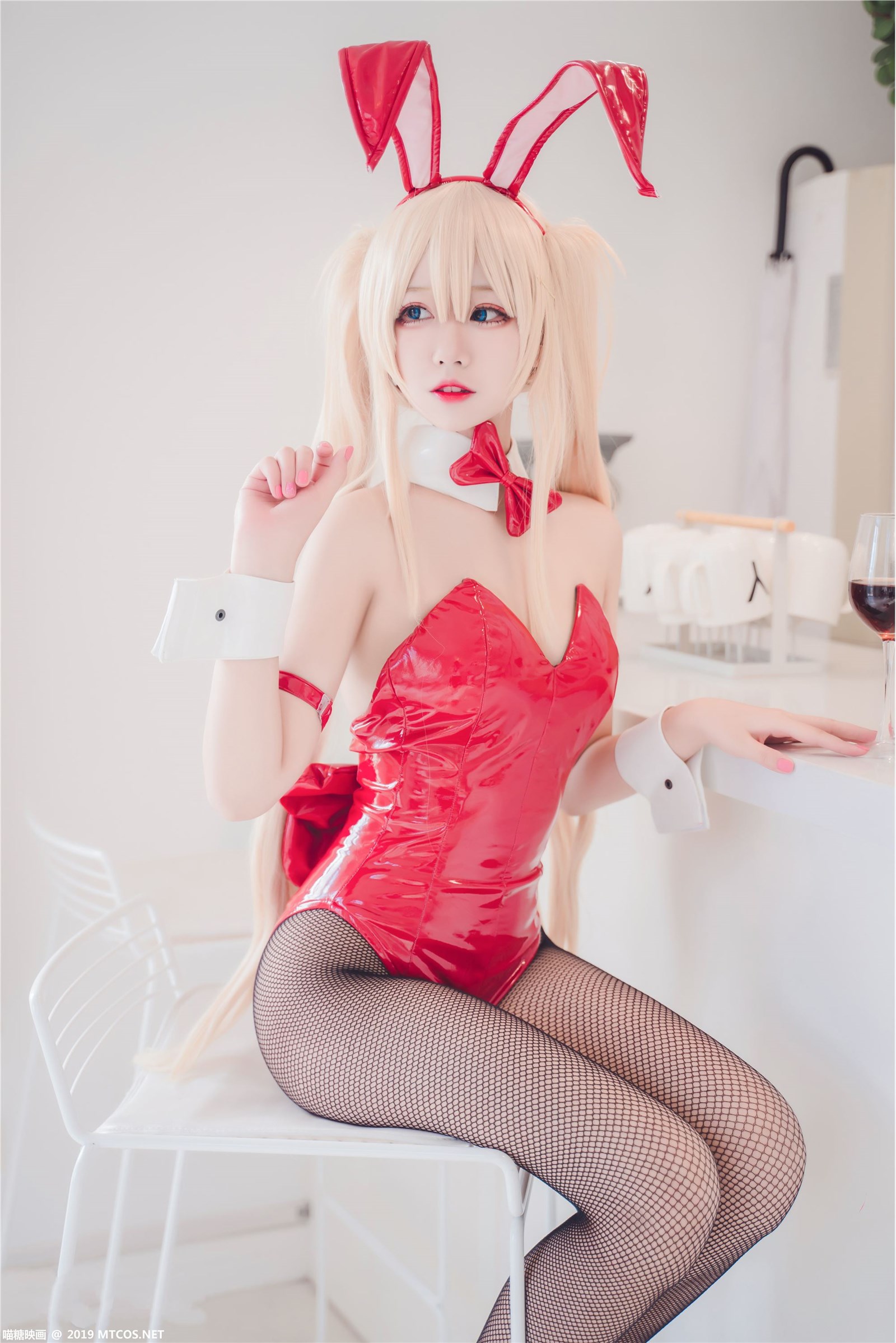 Cosplay meow sugar image Vol.021 black stockings red Bunny(10)