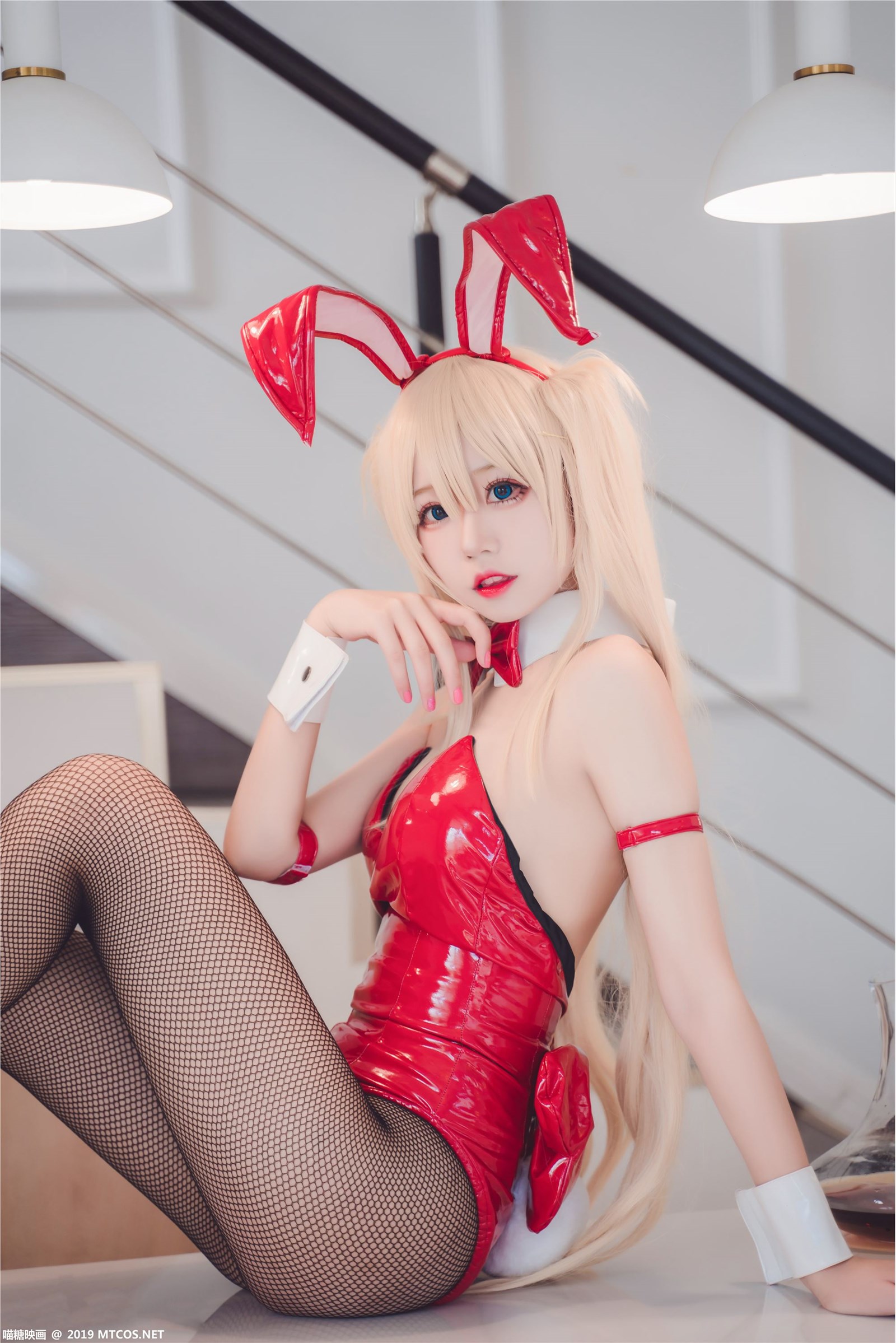 Cosplay meow sugar image Vol.021 black stockings red Bunny(15)