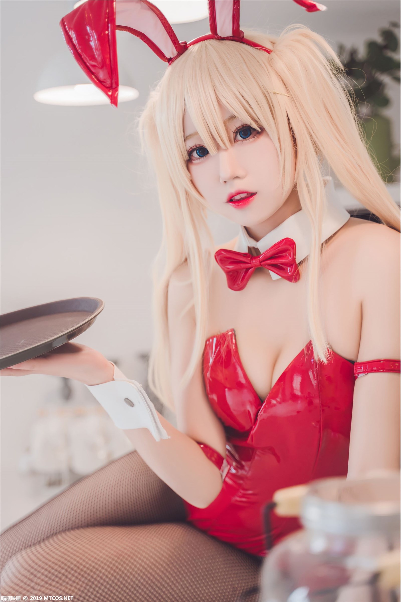 Cosplay meow sugar image Vol.021 black stockings red Bunny(18)