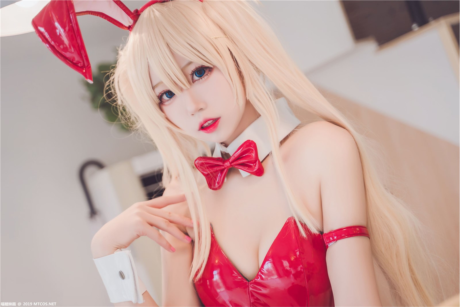 Cosplay meow sugar image Vol.021 black stockings red Bunny(19)