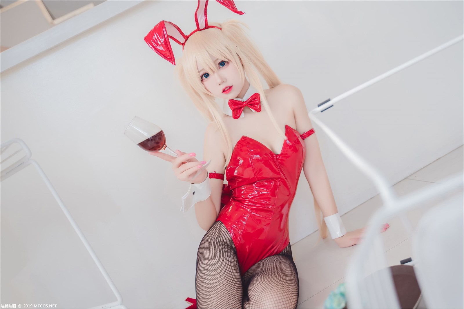 Cosplay meow sugar image Vol.021 black stockings red Bunny(28)