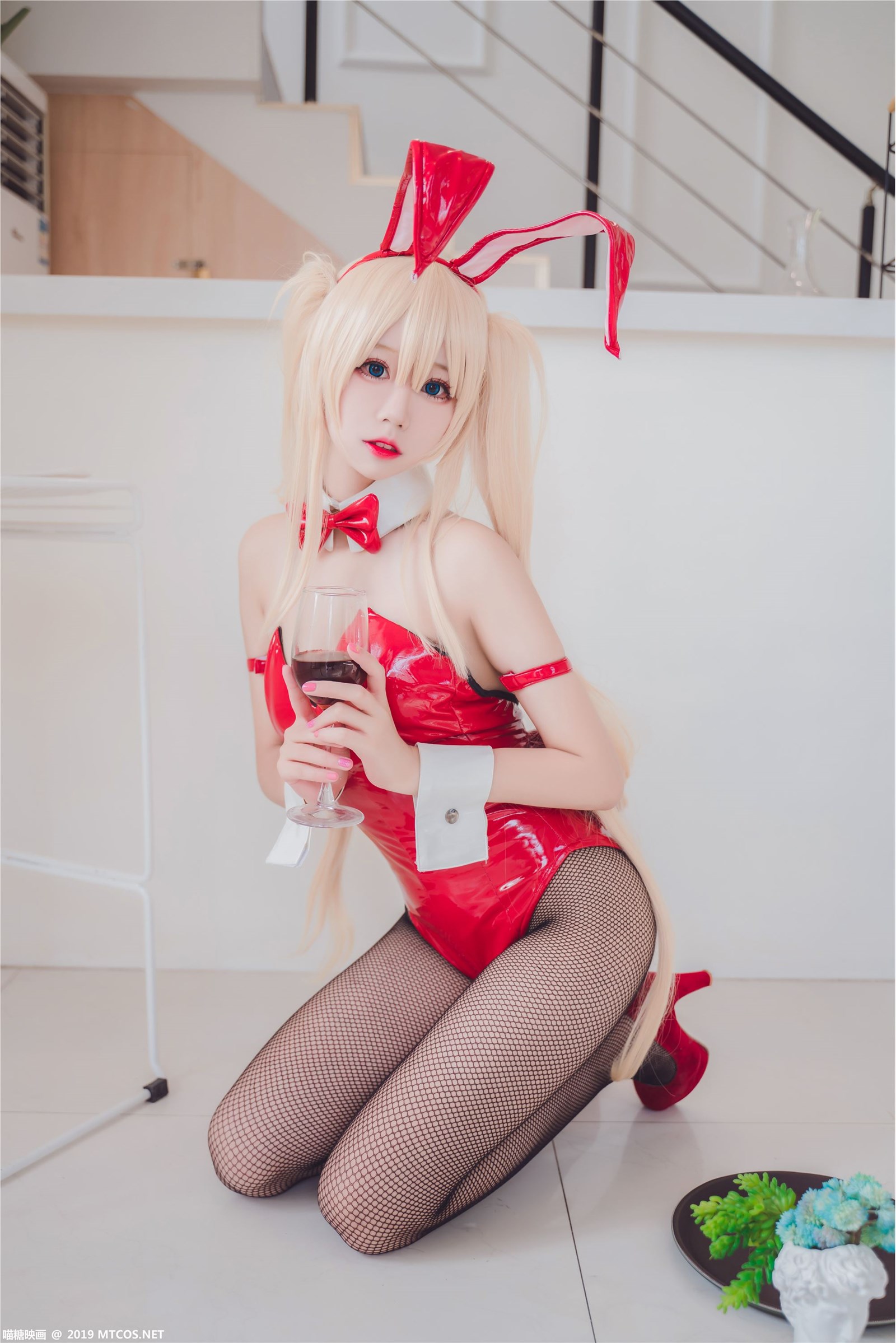 Cosplay meow sugar image Vol.021 black stockings red Bunny(40)