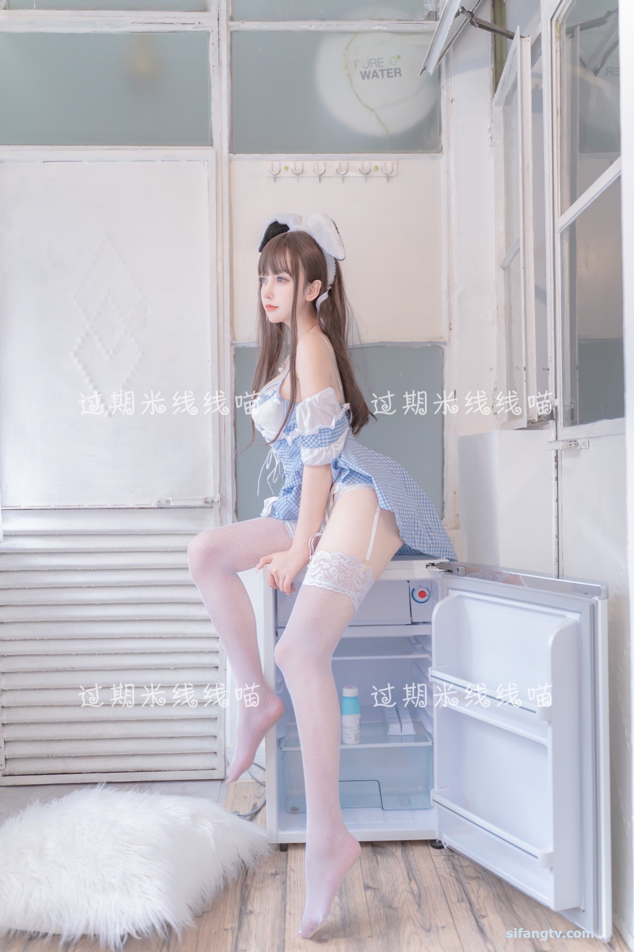 Cosplay rice noodles - Maid blue white(17)