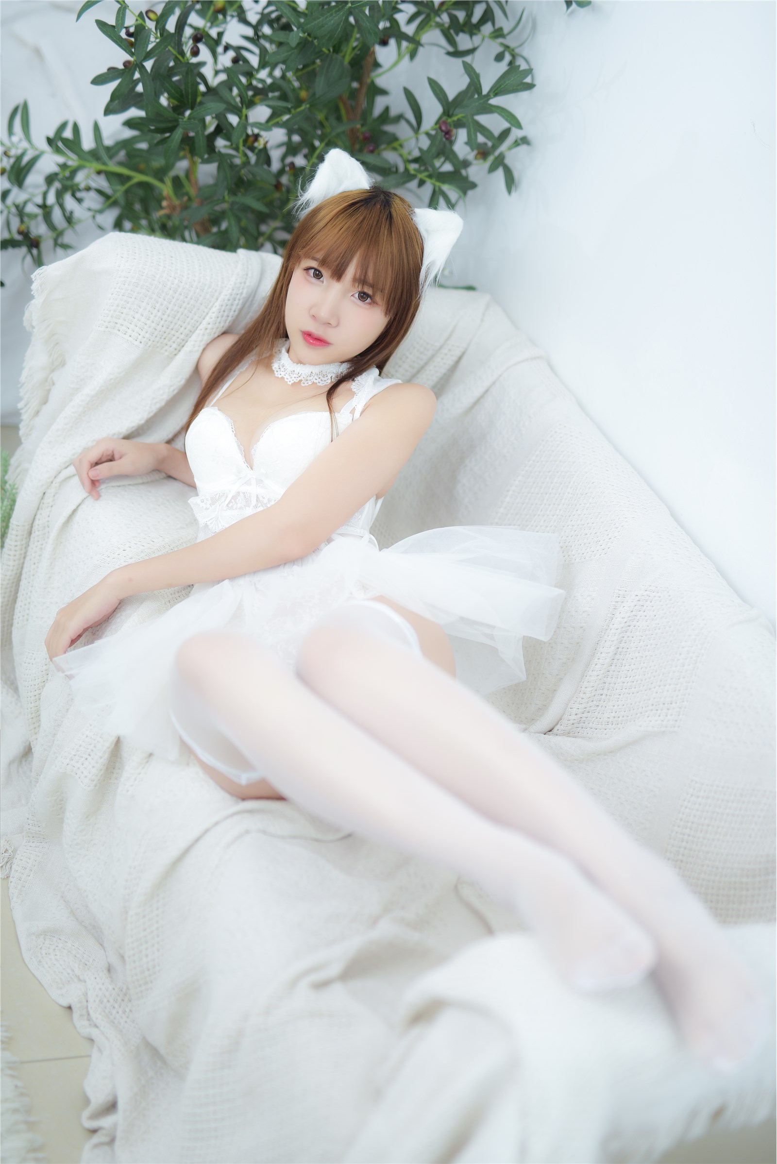 Cosplay second assistant Nisa - Pet girl's private white wedding dress(11)