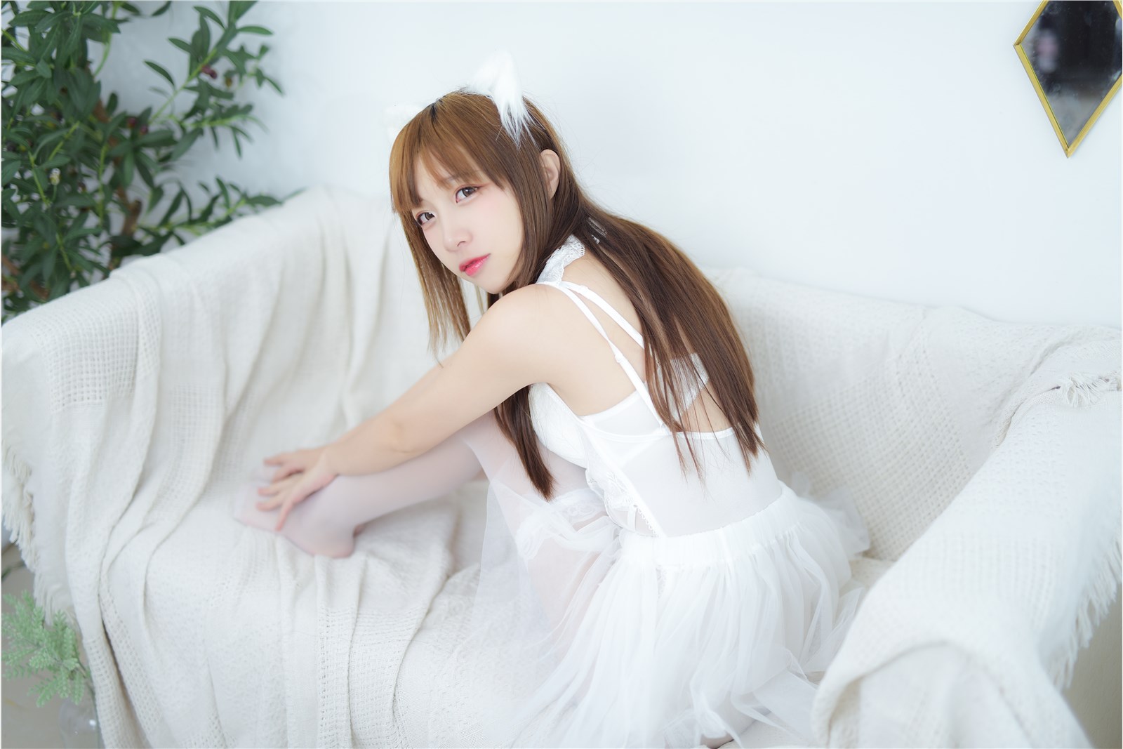 Cosplay second assistant Nisa - Pet girl's private white wedding dress(5)