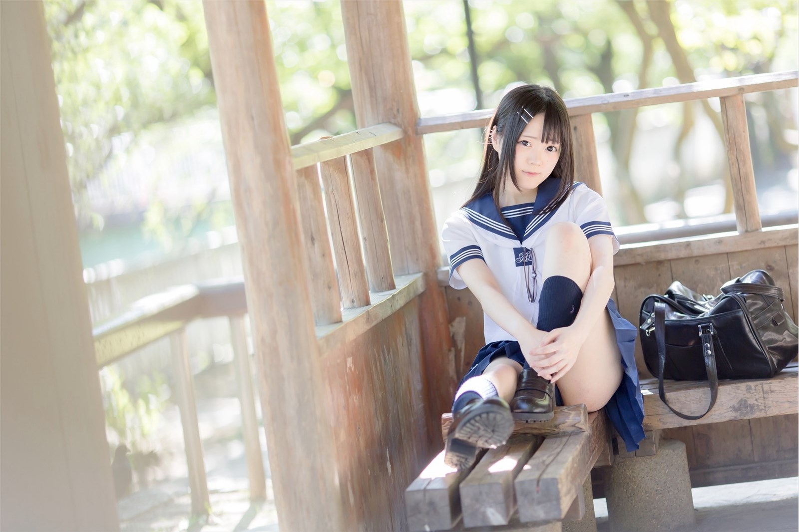 Cosplay rabbit play picture series - dead reservoir water and sailor suit(5)