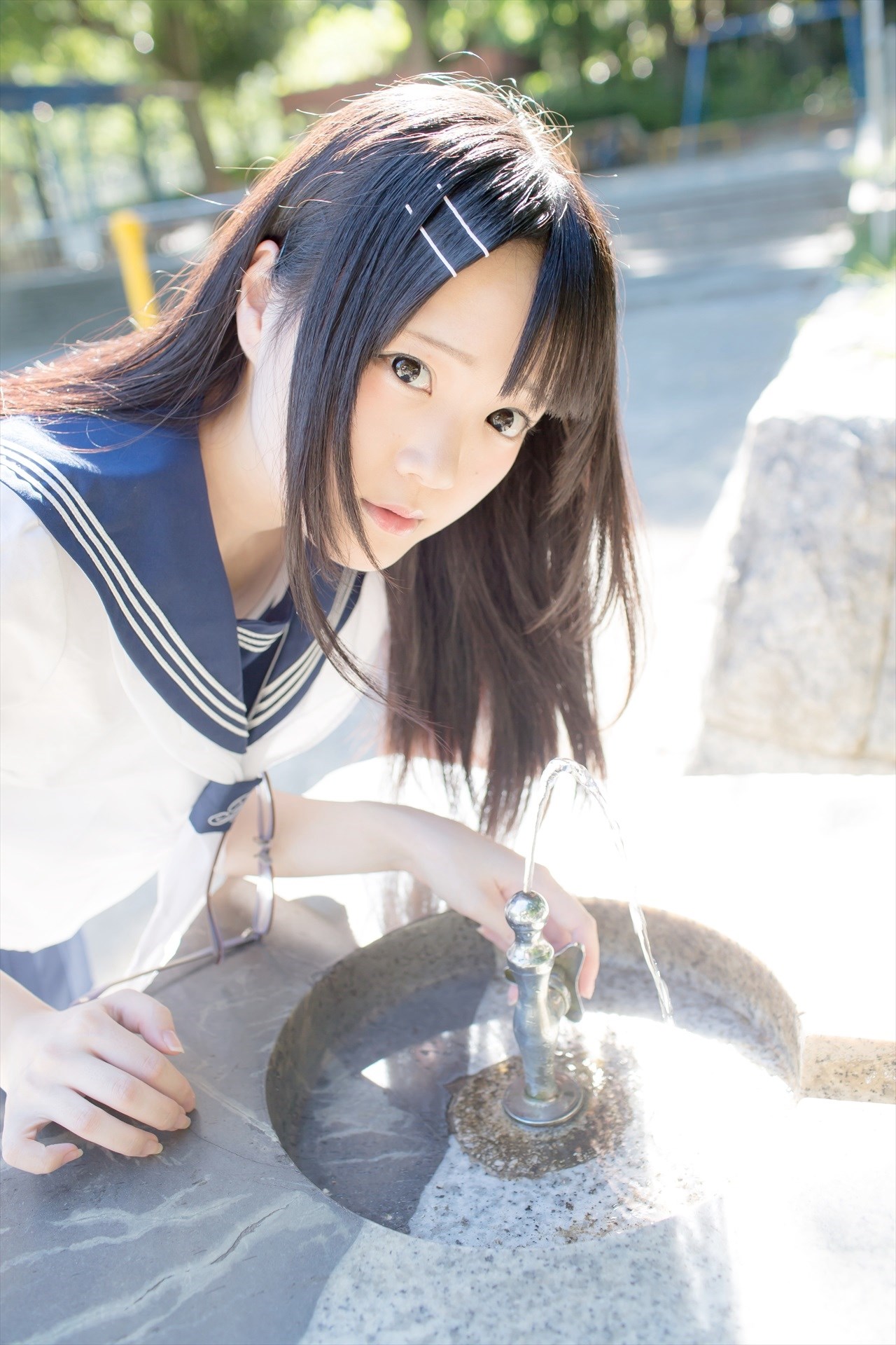 Cosplay rabbit play picture series - dead reservoir water and sailor suit(7)