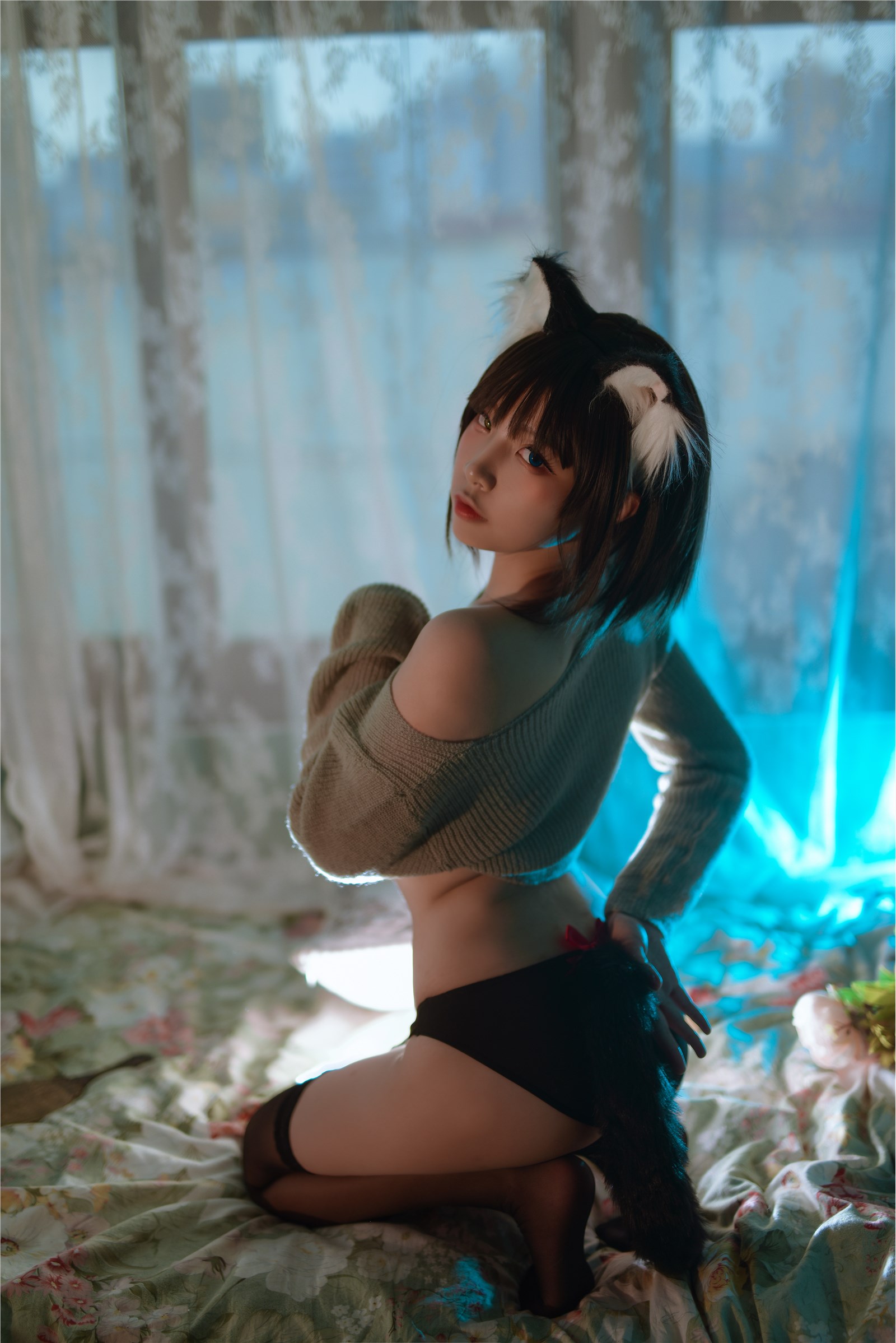 Cosplay two assistant Nisa - Pet girl private room black cat(24)