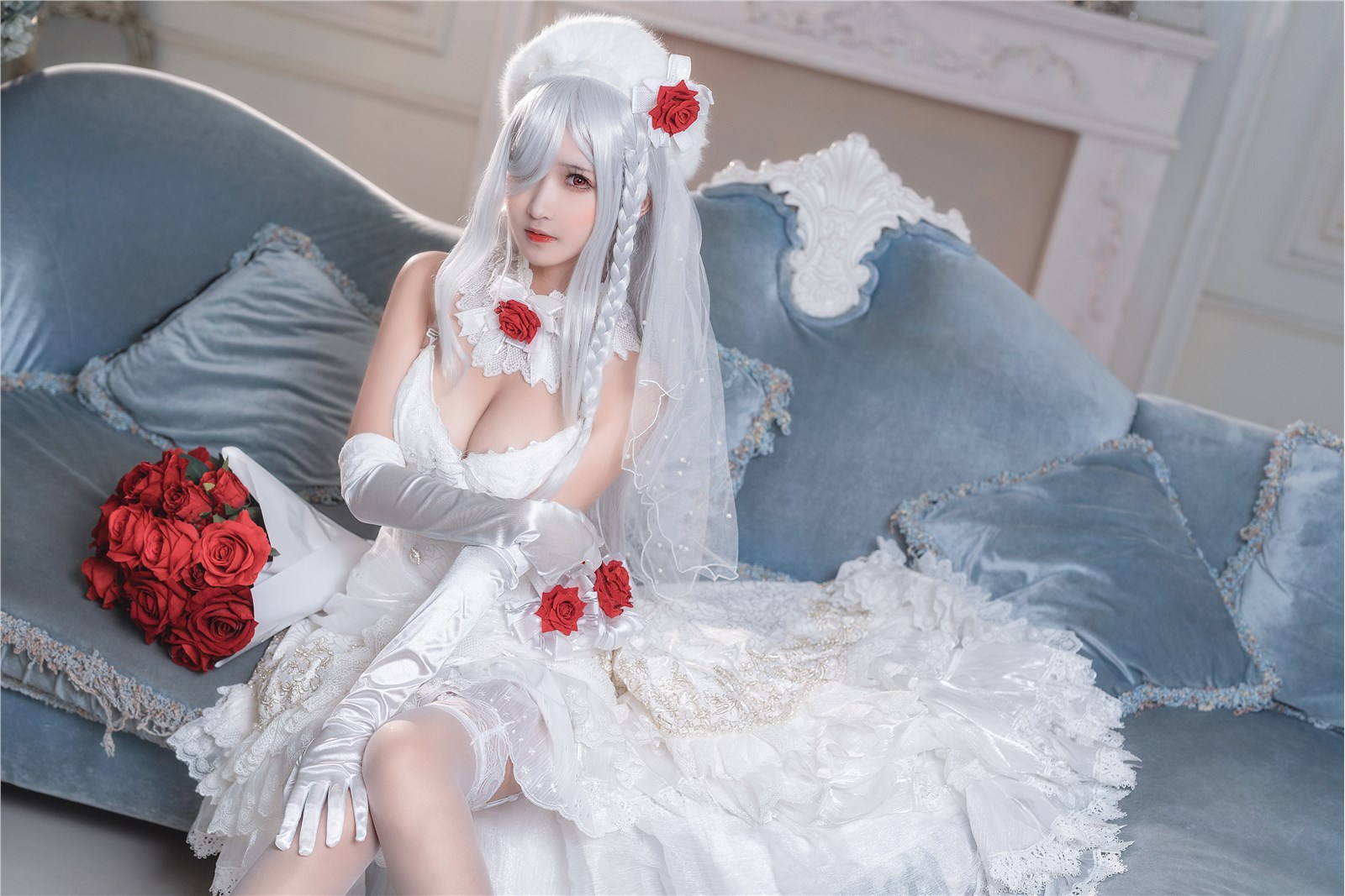 Cosplay three times 69 - Rose Wedding Dress(1)