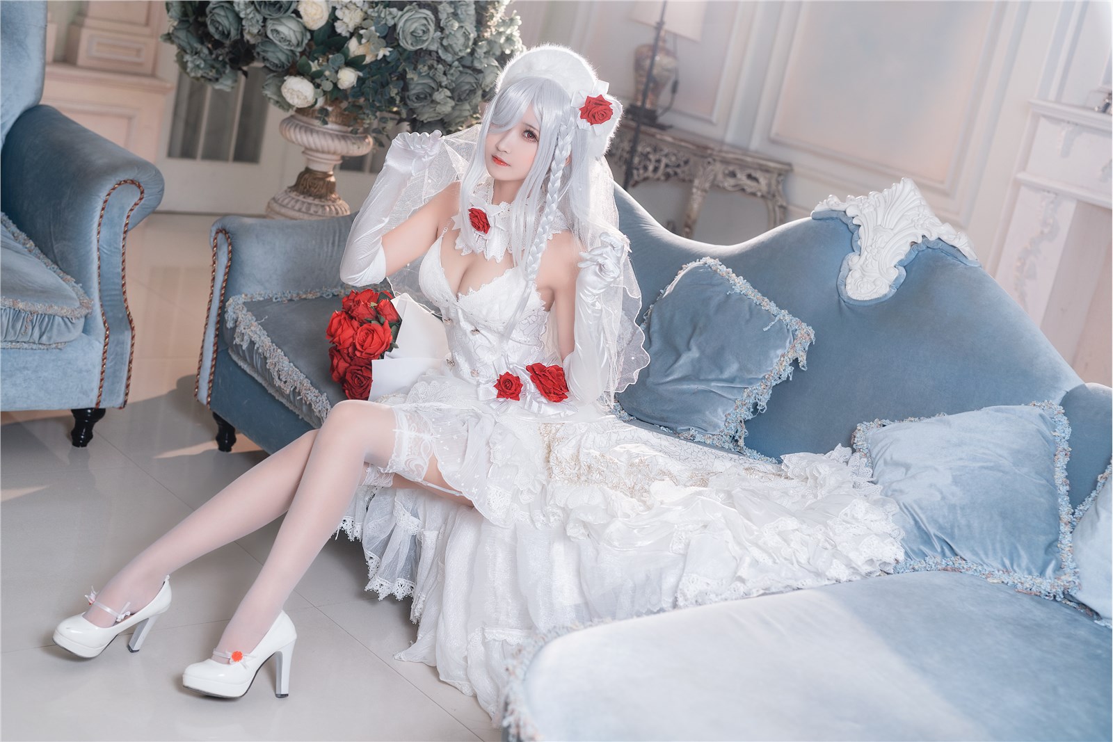 Cosplay three times 69 - Rose Wedding Dress(12)