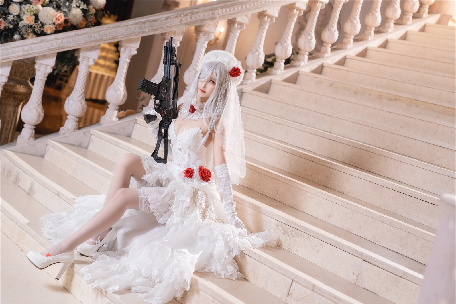 Cosplay three times 69 - Rose Wedding Dress(15)