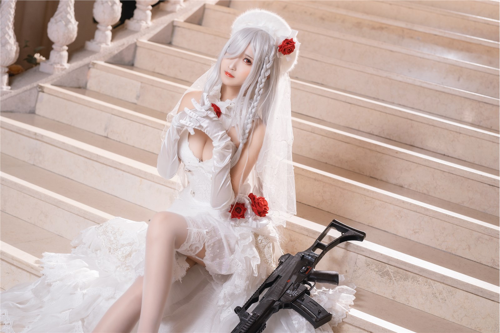 Cosplay three times 69 - Rose Wedding Dress(19)