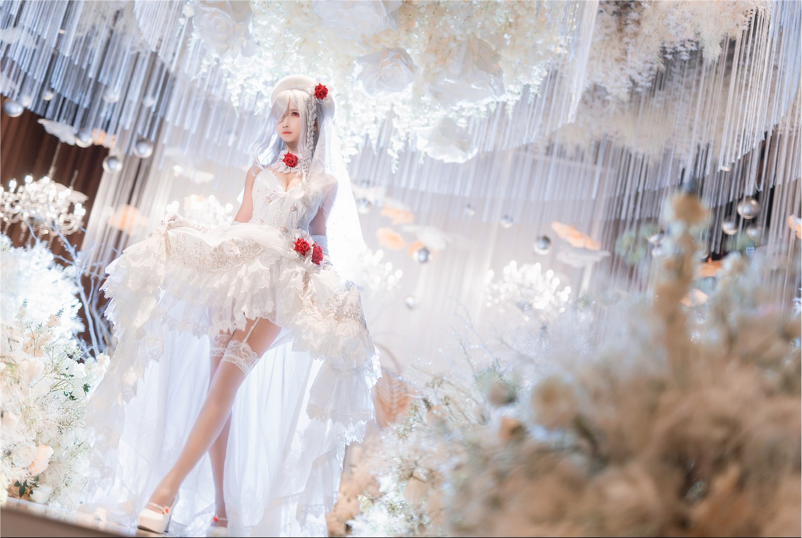 Cosplay three times 69 - Rose Wedding Dress(25)