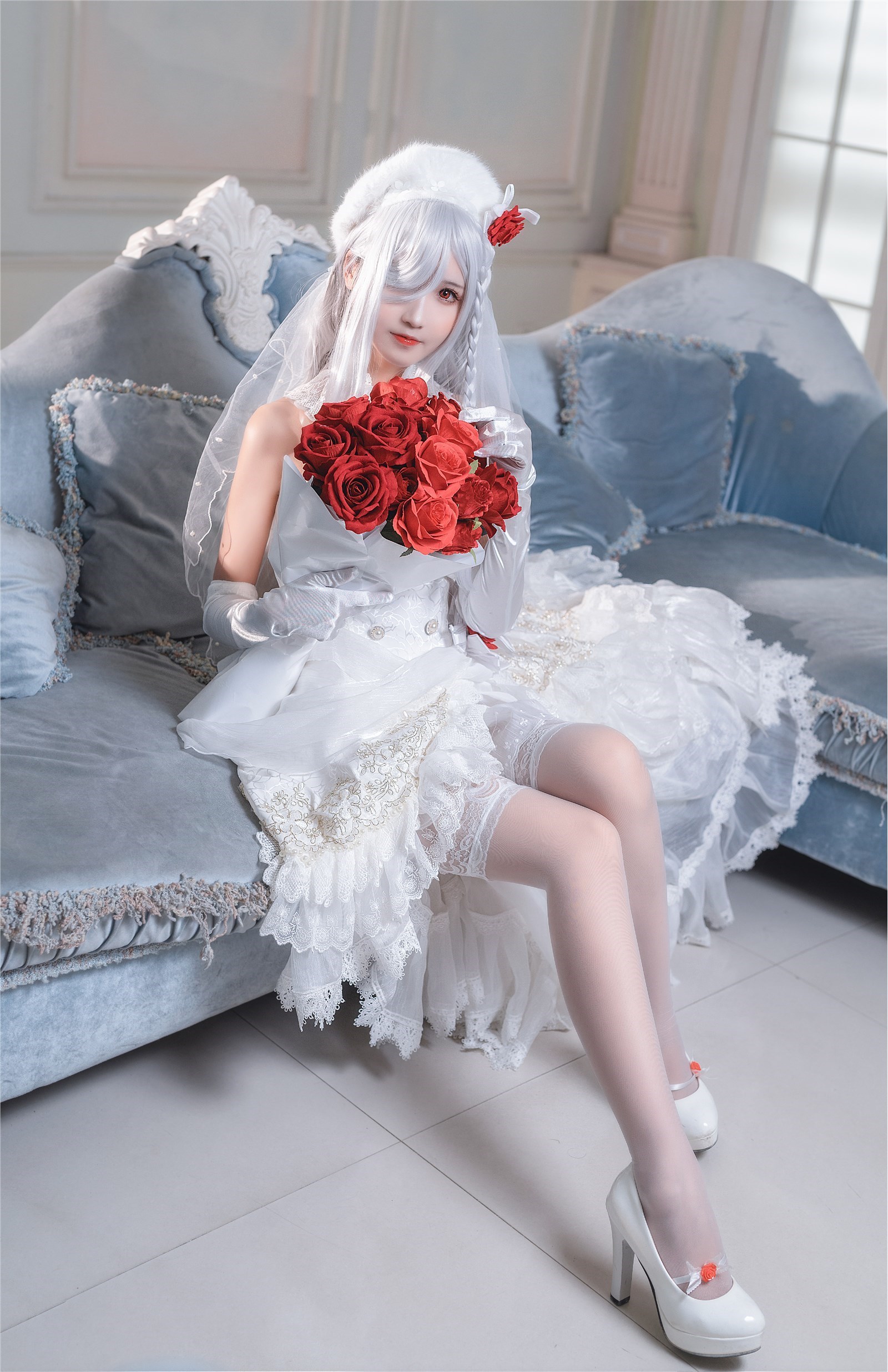 Cosplay three times 69 - Rose Wedding Dress(38)