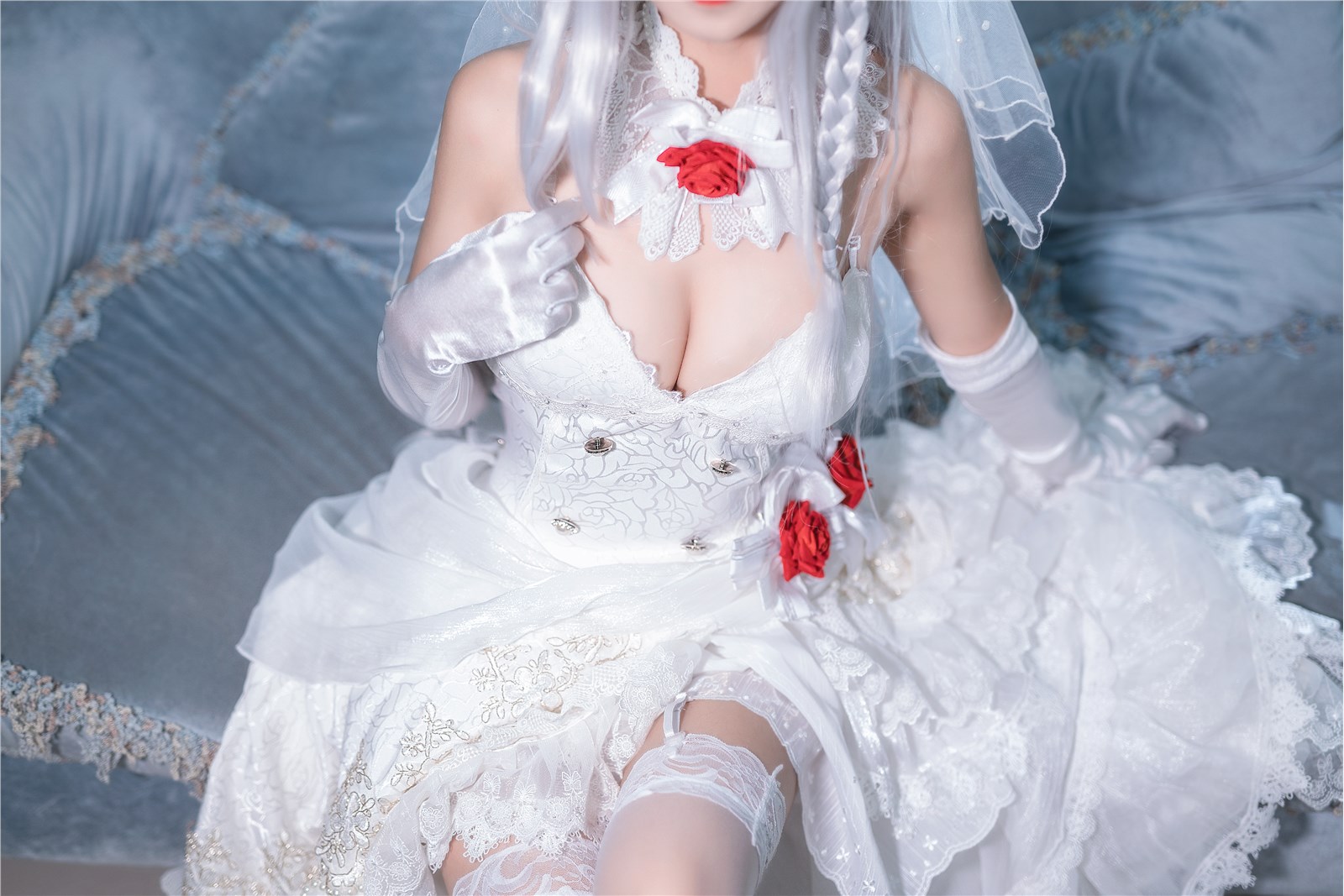 Cosplay three times 69 - Rose Wedding Dress(4)