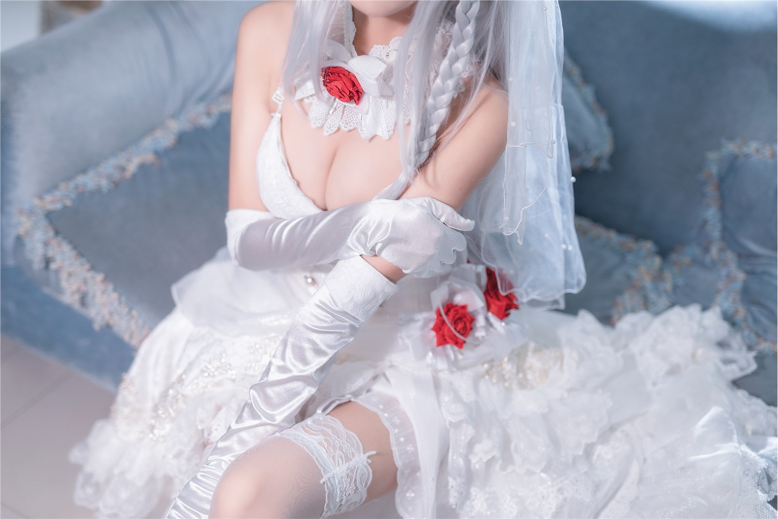 Cosplay three times 69 - Rose Wedding Dress(6)