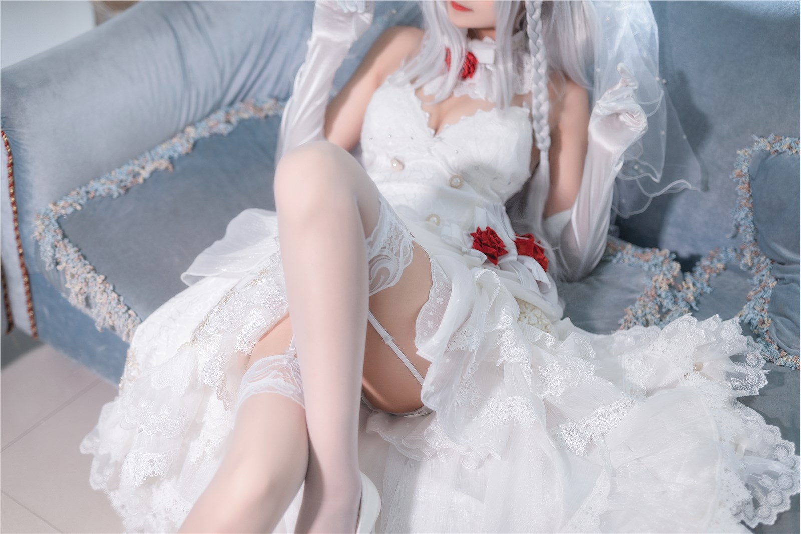 Cosplay three times 69 - Rose Wedding Dress(7)