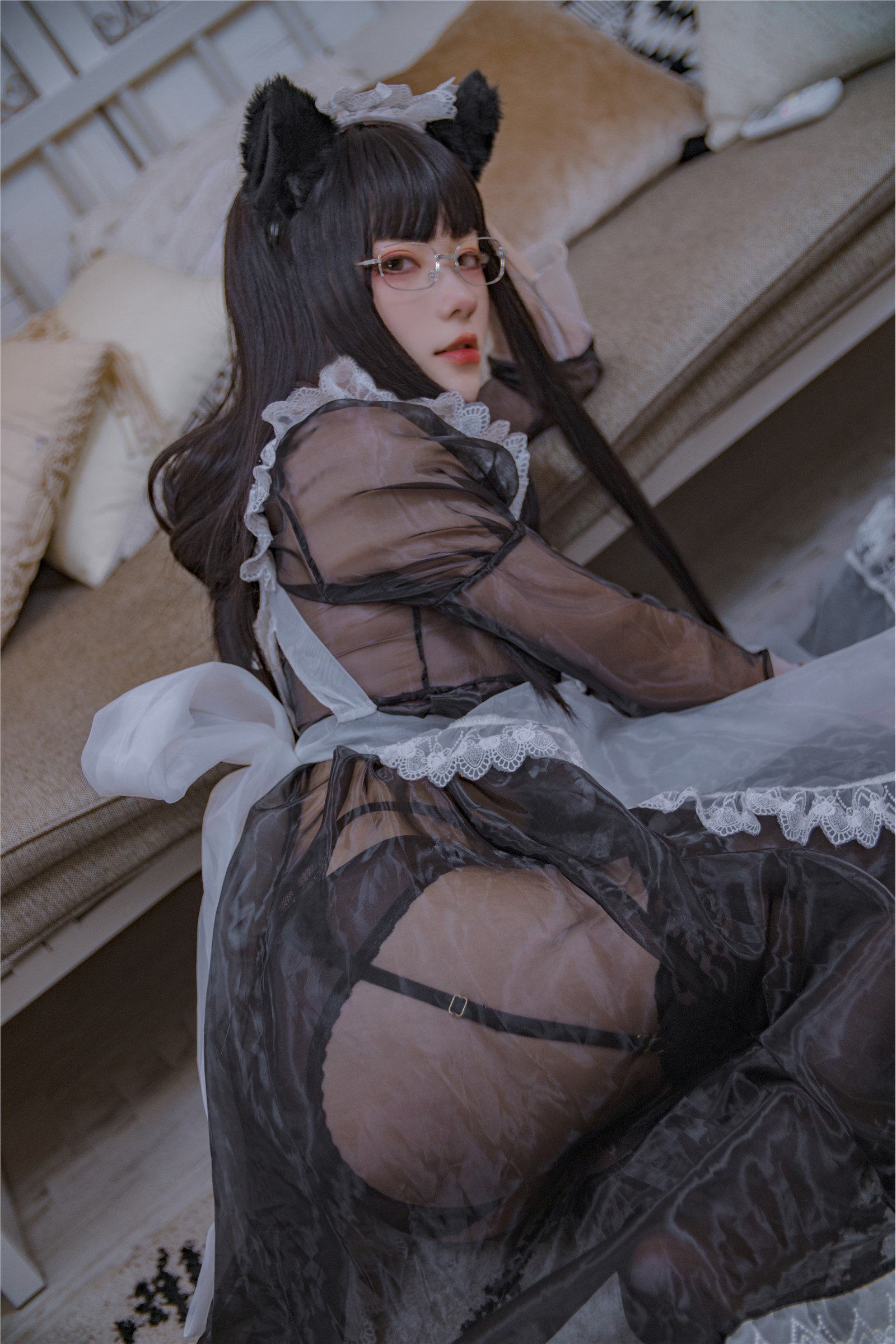 Cosplay cheese Wii - black transparent maid(17)