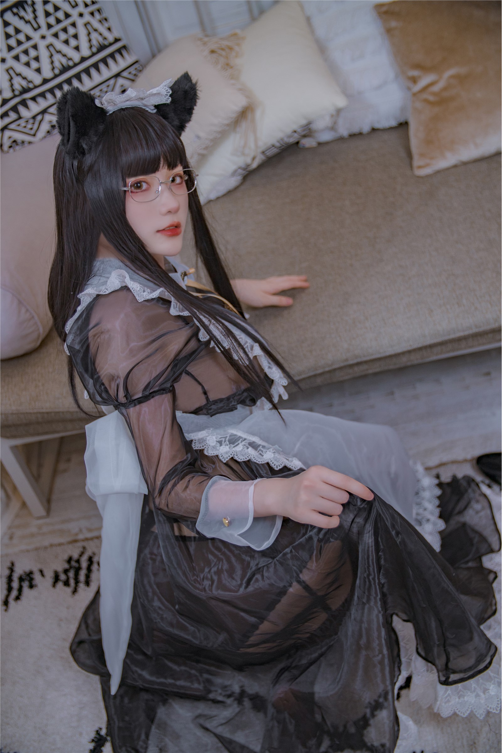 Cosplay cheese Wii - black transparent maid(19)