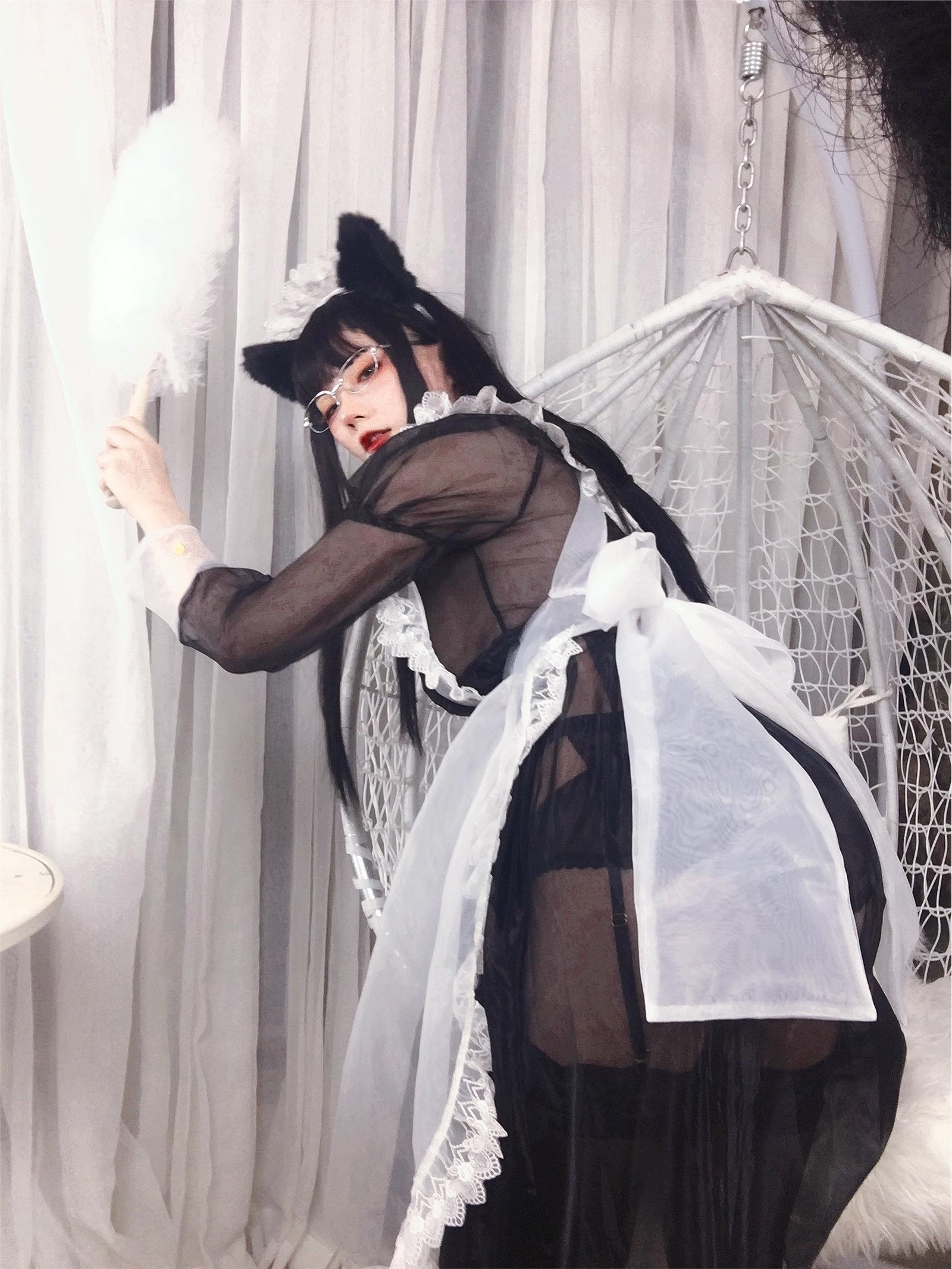 Cosplay cheese Wii - black transparent maid(47)