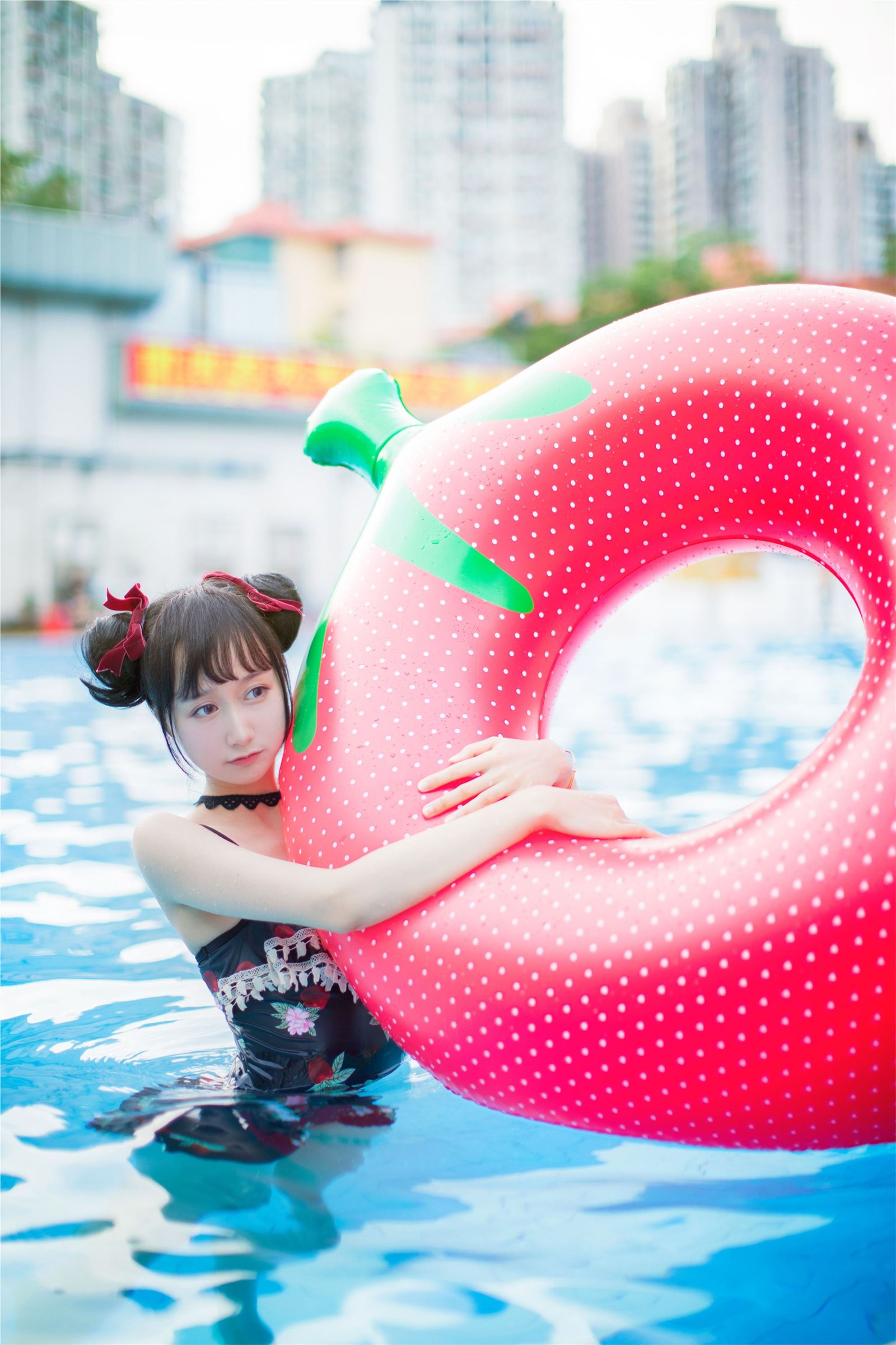 Cosplay mumianmian strawberry swimsuit(30)