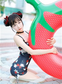Cosplay mumianmian strawberry swimsuit(11)
