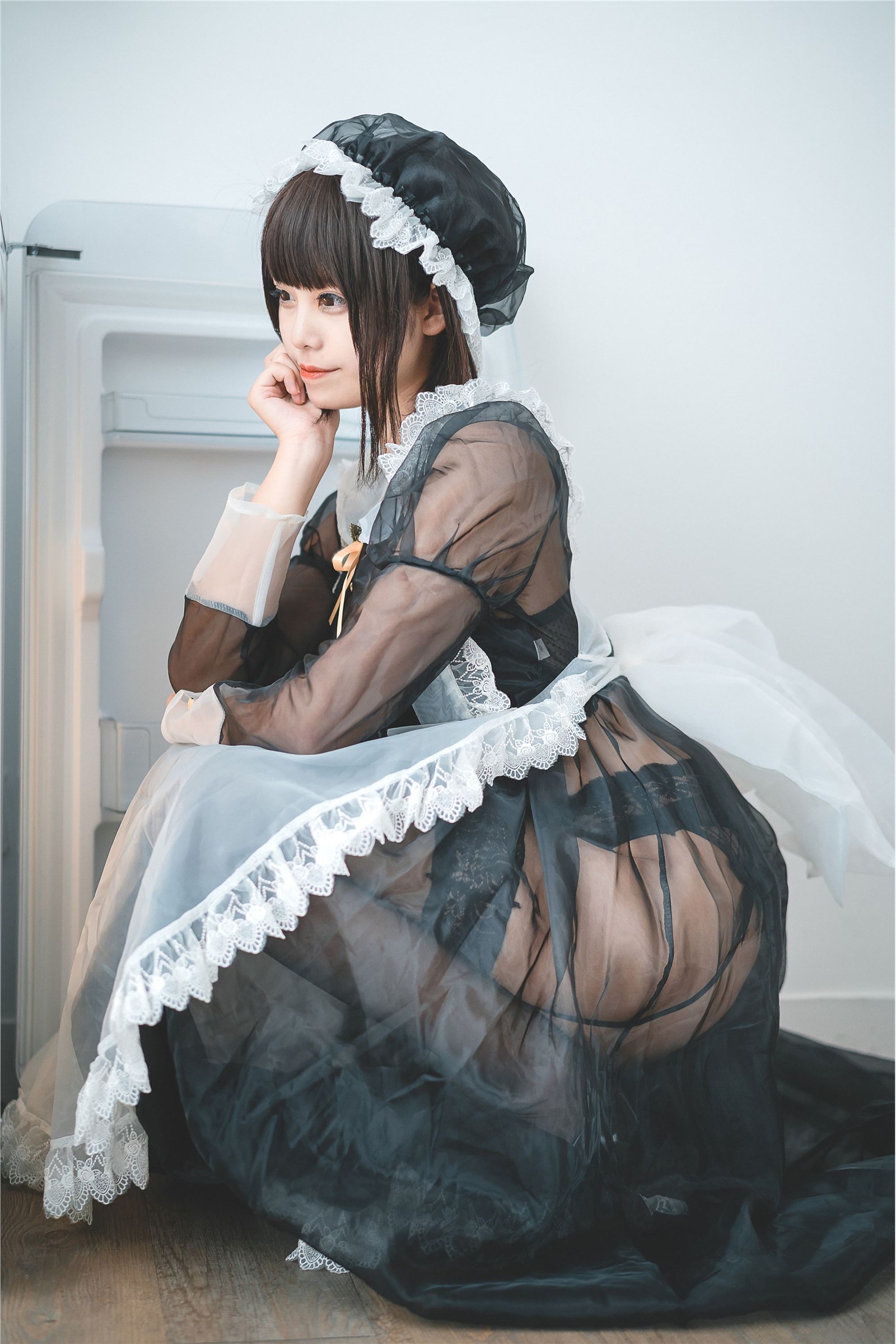 Honey cat fur transparent maid(4)