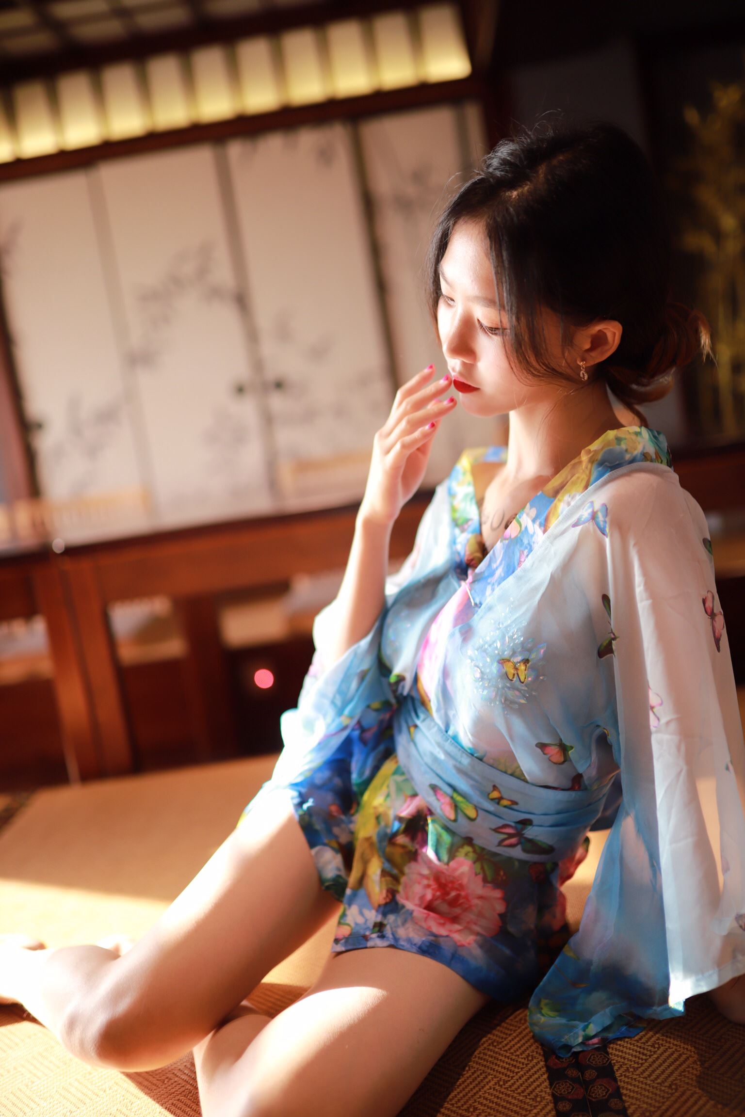 Dianniang Lishi water blue kimono(11)