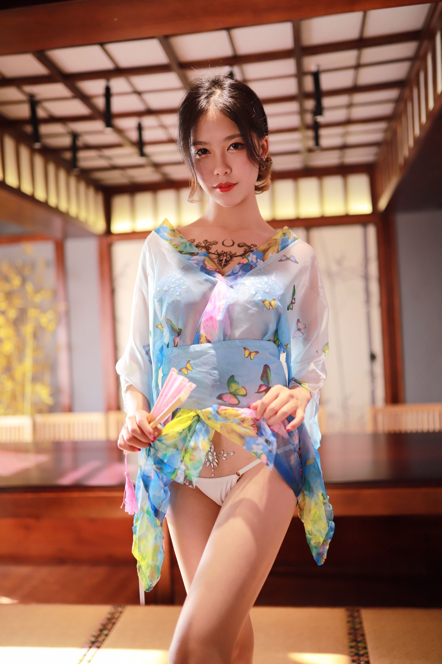 Dianniang Lishi water blue kimono(16)